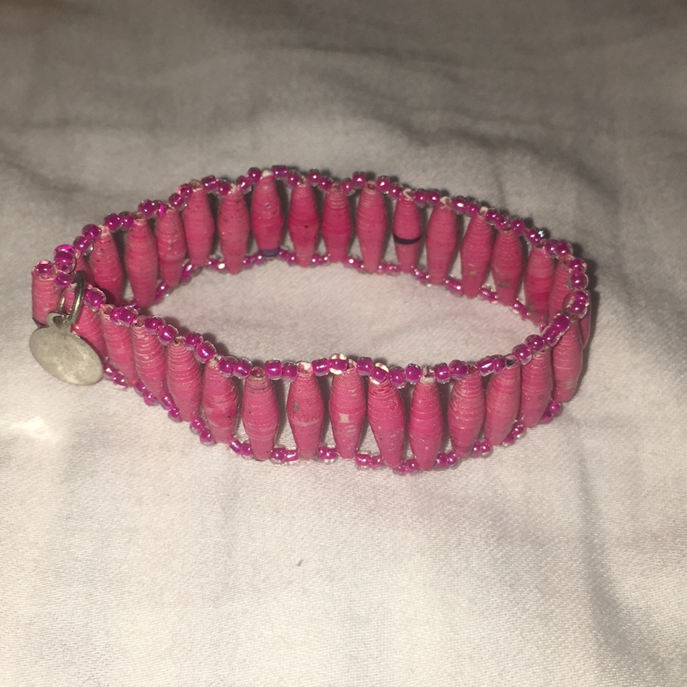 Handmade Paper Bead Bracelet